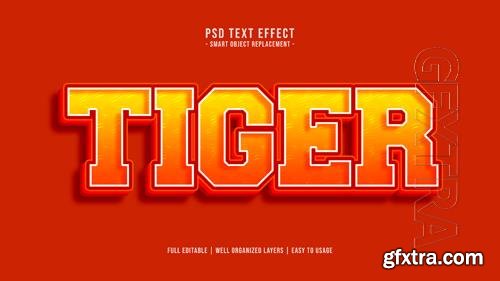 Tiger text style effect Premium Psd