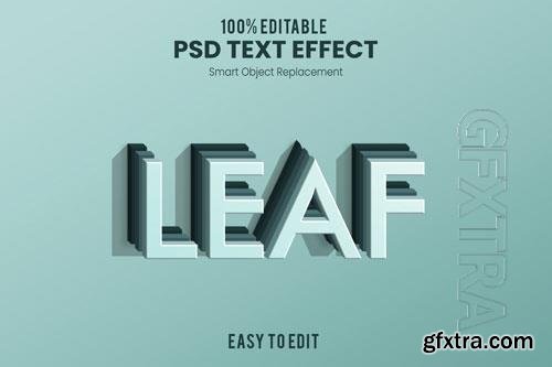 Leaf 3d text effect Premium Psd