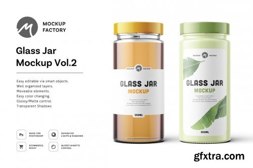CreativeMarket - Glass Jar Mockup Vol.2 4603193