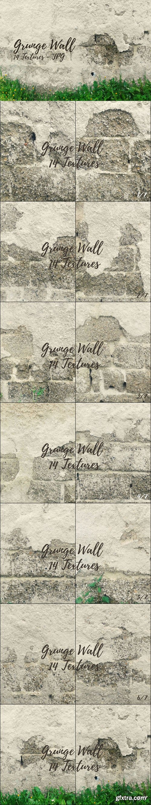 14 Grunge Stuccoed Wall Background Textures