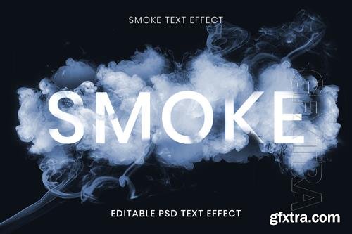 Editable smoke text effect psd template