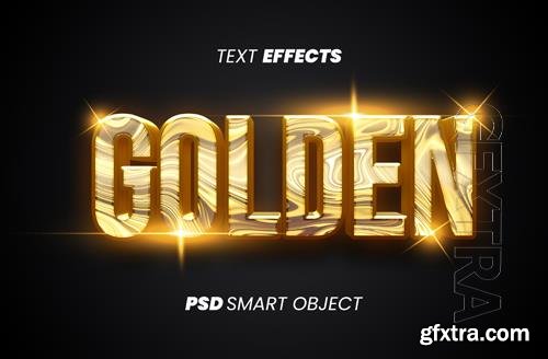 Golden text style effect premium psd Premium Psd