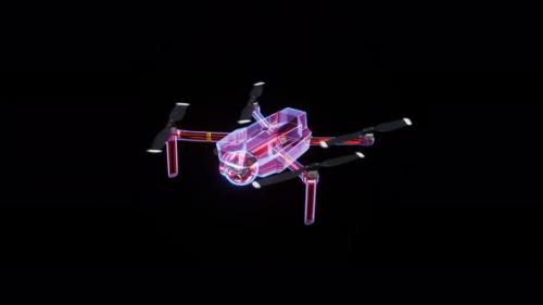 Videohive - Glass Neon Drone - 33577033 - 33577033