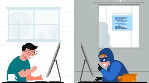 Videohive - Hacker Hacking Computer _Stealing Information - 33580051 - 33580051