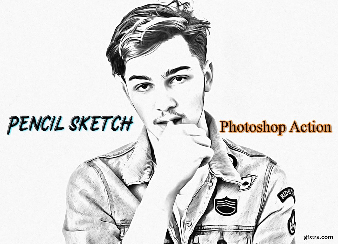 CreativeMarket - Pencil Sketch Photoshop Action 4822405 » GFxtra