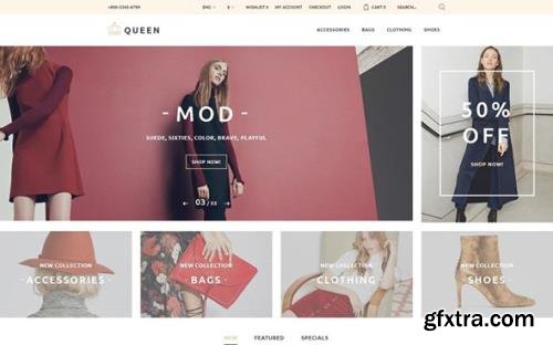 Queen v1.0 - Fashion Store OpenCart Template - TM 58258