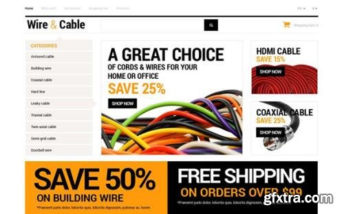 Cords and Wires v1.0 - Store OpenCart Template - TM 53404