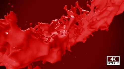 Videohive - Twisted Red Paint Splash V8 - 33613022 - 33613022