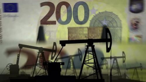 Videohive - Euro money counting with oil pump - 33613223 - 33613223