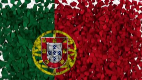 Videohive - Portugal Flag Breaking Rocks Transition - 33613242 - 33613242