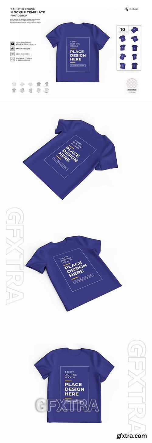 Tshirt Cloth Mockup Template Set XKCE64M