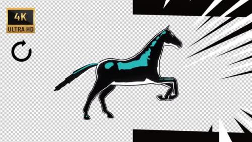 Videohive - Comics Horse Running - 33617223 - 33617223