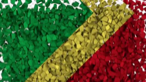 Videohive - Republic of the Congo Flag Breaking Rocks Transition - 33617250 - 33617250