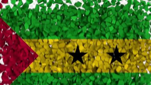 Videohive - Sao Tome and Principe Flag Breaking Rocks Transition - 33617251 - 33617251