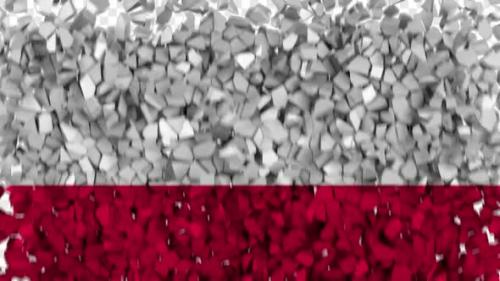 Videohive - Poland Flag Breaking Rocks Transition - 33617254 - 33617254