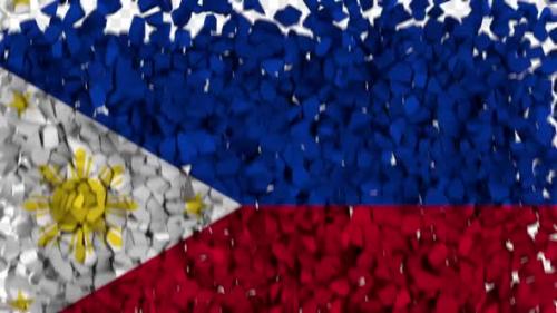 Videohive - Philippines Flag Breaking Rocks Transition - 33617255 - 33617255