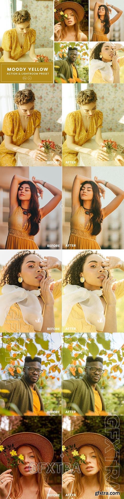 Moody Yellow Action & Lightrom Presets 2RCXKXQ