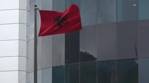 Videohive - Albania Flag Background 2K - 33618119 - 33618119