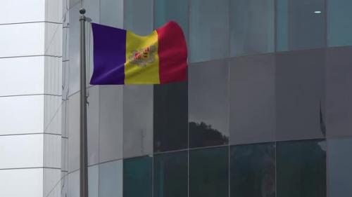 Videohive - Andorra Flag Background 2K - 33620038 - 33620038