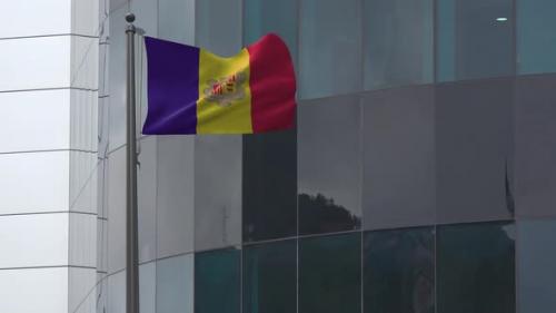 Videohive - Andorra Flag Background 4K - 33620039 - 33620039