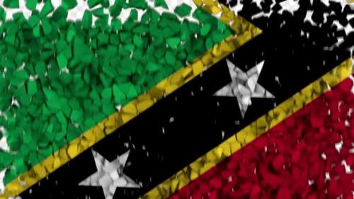 Videohive - Saint Kitts and Nevis Flag Breaking Rocks Transition - 33620102 - 33620102