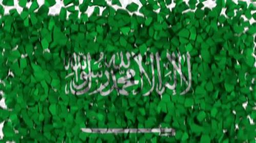 Videohive - Saudi Arabia Flag Breaking Rocks Transition - 33620107 - 33620107