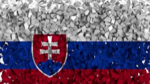 Videohive - Slovakia Flag Breaking Rocks Transition - 33620110 - 33620110