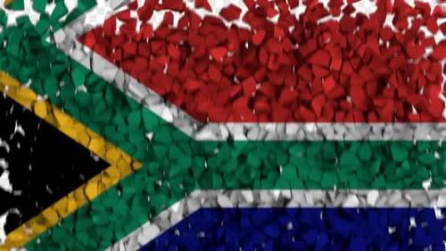 Videohive - South Africa Flag Breaking Rocks Transition - 33620212 - 33620212