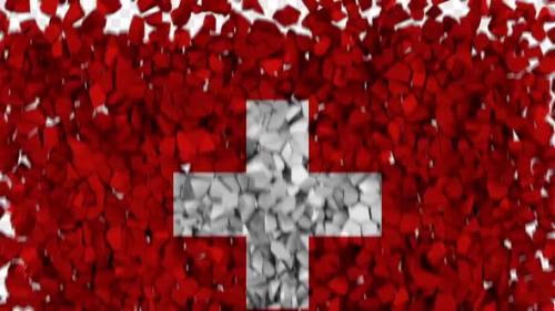 Videohive - Switzerland Flag Breaking Rocks Transition - 33620280 - 33620280