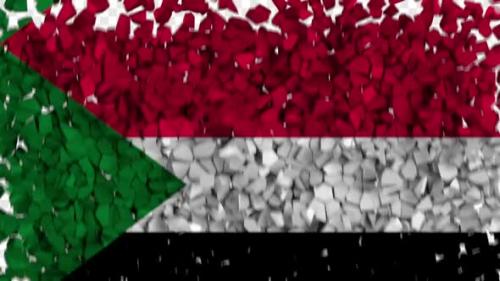 Videohive - Sudan Flag Breaking Rocks Transition - 33620281 - 33620281