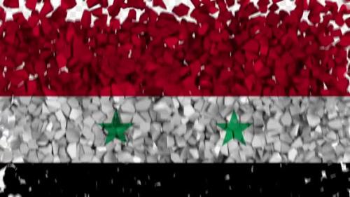 Videohive - Syria Flag Breaking Rocks Transition - 33620282 - 33620282