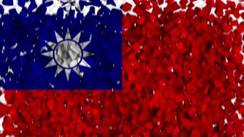 Videohive - Taiwan Flag Breaking Rocks Transition - 33620284 - 33620284