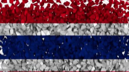 Videohive - Thailand Flag Breaking Rocks Transition - 33620285 - 33620285