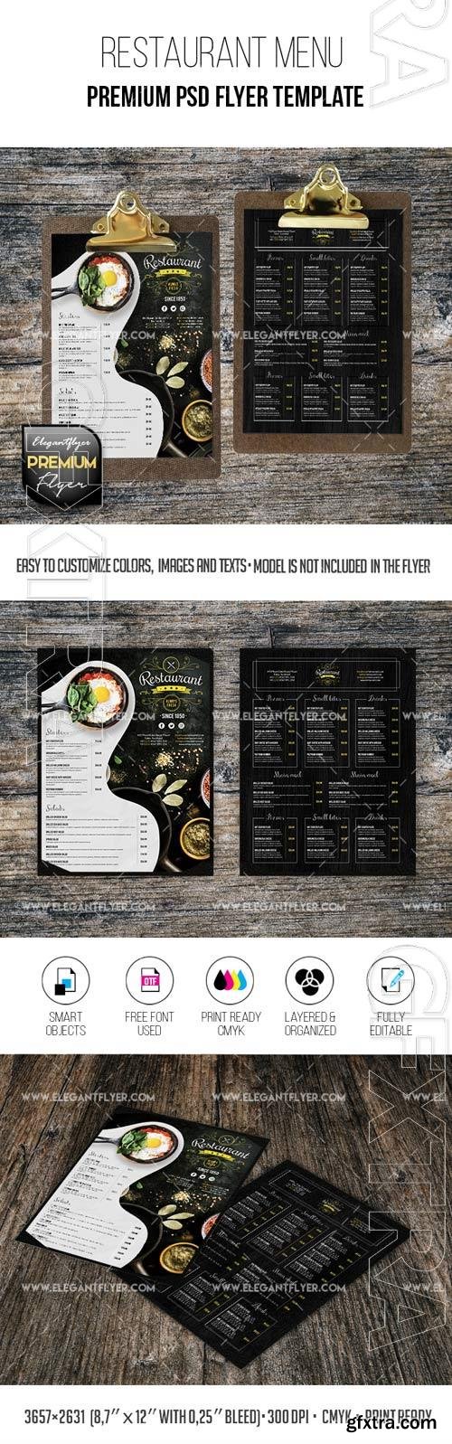 Restaurant Menu Premium PSD Brochure Template