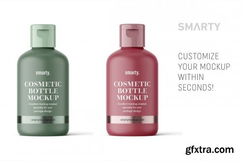 CreativeMarket - Matt cosmetic bottel mockup 4825561