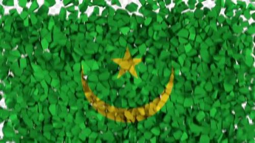 Videohive - Mauritania Flag Breaking Rocks Transition - 33607521 - 33607521