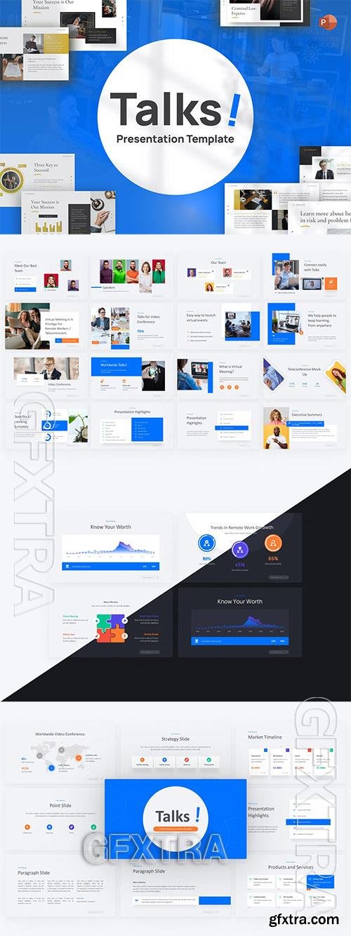 Talks! Business PowerPoint Template 2BRX6HH