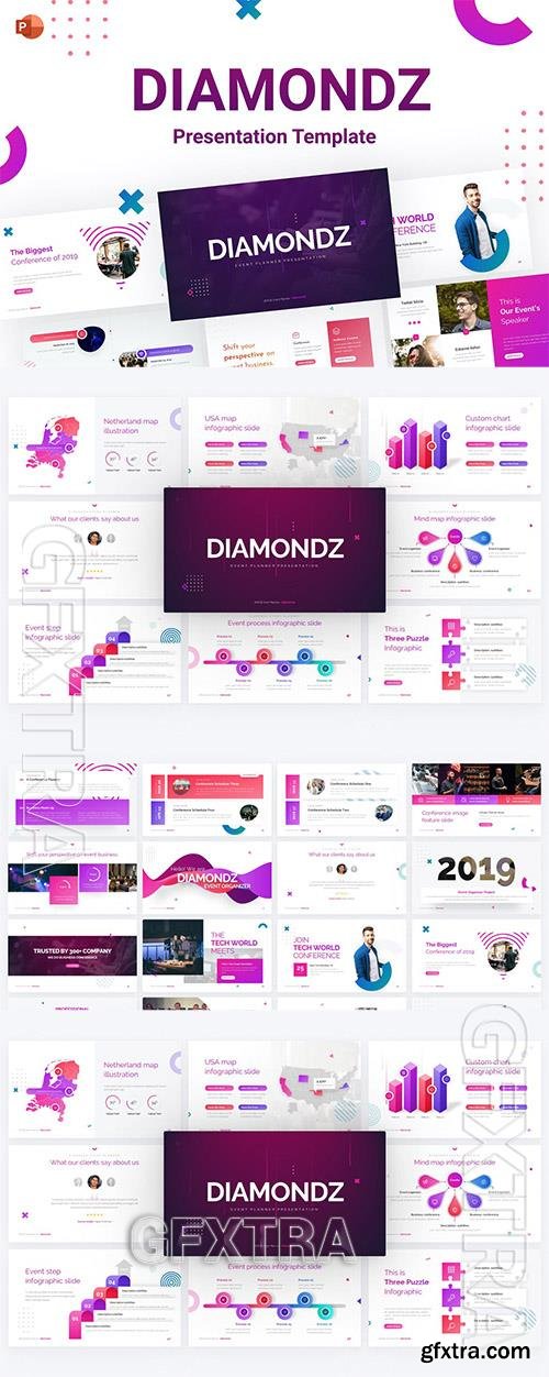 Diamondz Event PowerPoint Template KQB9NM6