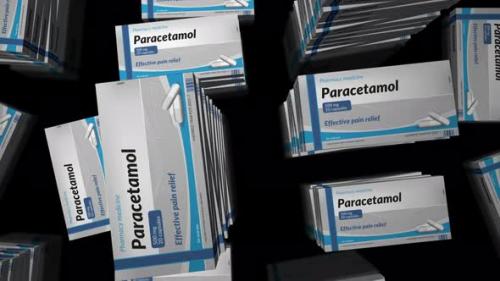 Videohive - Paracetamol and painkiller tablets pack loop - 33615554 - 33615554