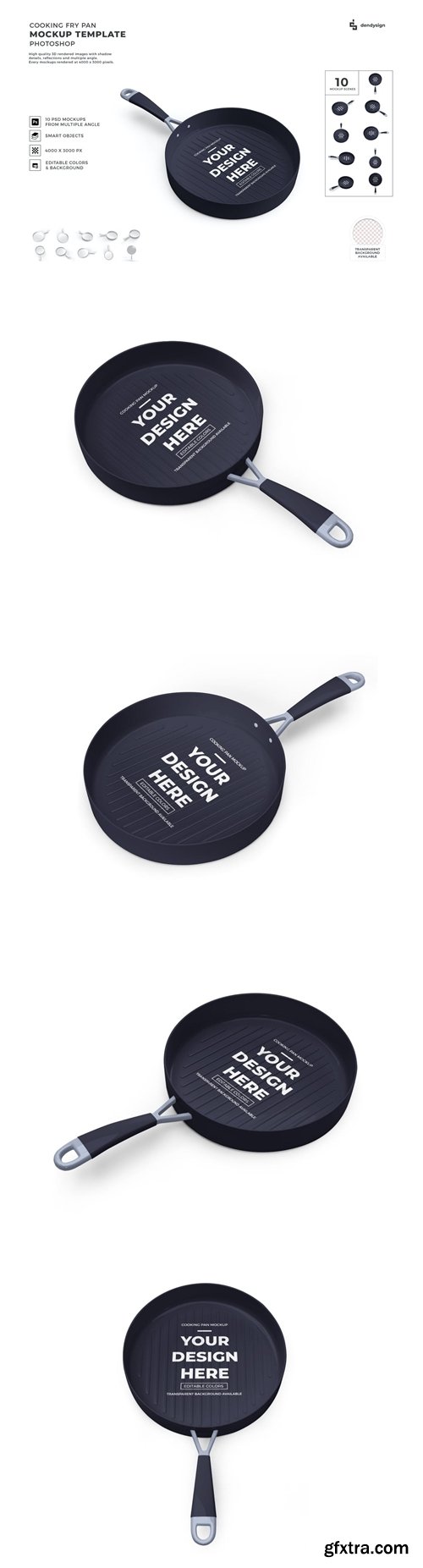 Cooking Pan Mockup Template Set