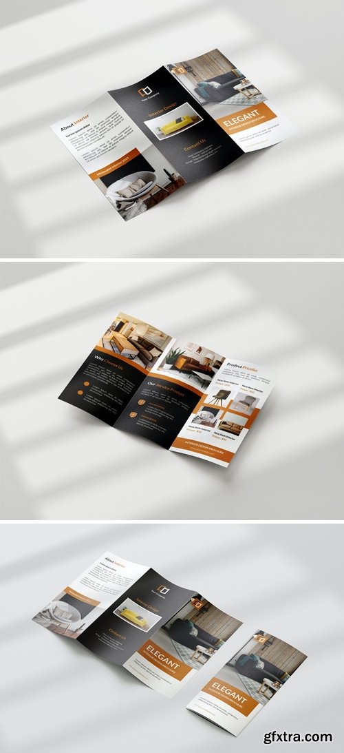 ELEGANT - TRIFOLD BROCHURE PRINT TEMPLATE