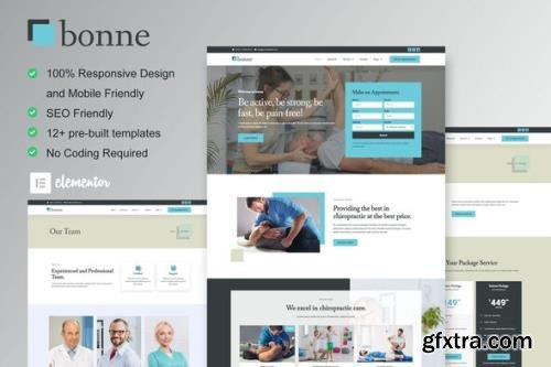 ThemeForest - Bonne v1.0.0 - Chiropractic Physiotherapy Elementor Template Kit - 33661319