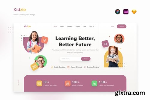 Kidzie - Modern Online Learning Website Landing UI