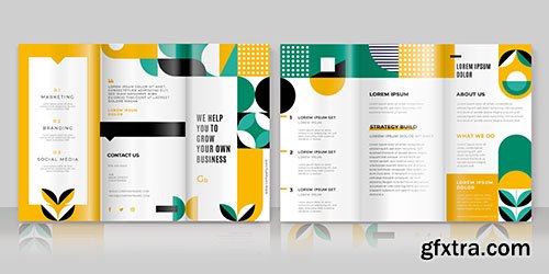 Mosaic trifold brochure template