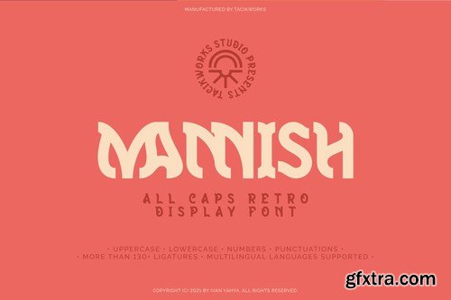 Mannish All Caps Retro Display Font