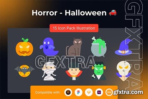 Horror - Halloween Icon Illustration VJRUJP2