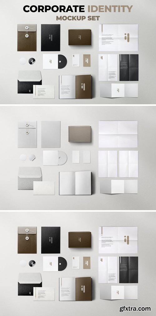 Corporate identity product mockup psd set