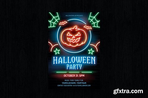 Halloween Neon Flyer