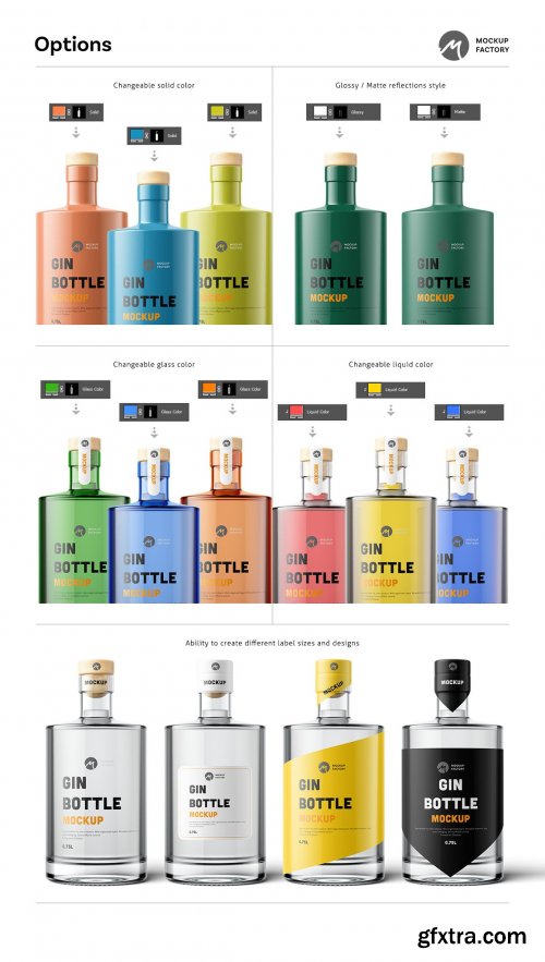 CreativeMarket - Gin Bottle Mockup Vol.2 6181405