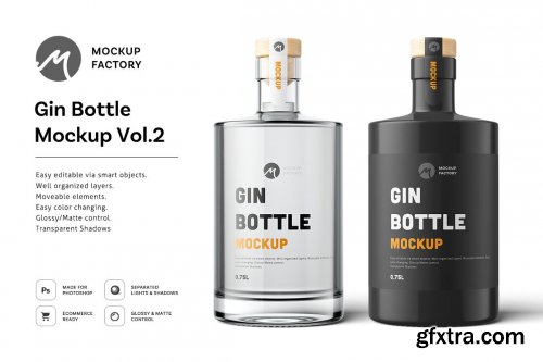 CreativeMarket - Gin Bottle Mockup Vol.2 6181405
